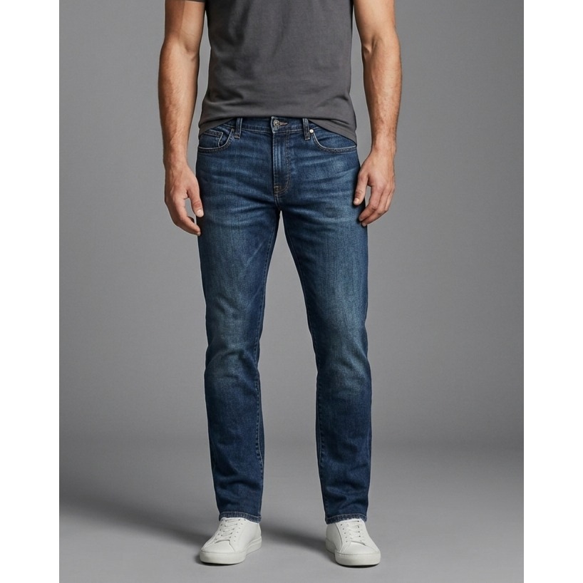 Lucky Brand 421 Athletic Slim Jeans Mens 36x34 Blue Mid Rise Stretch Fabric